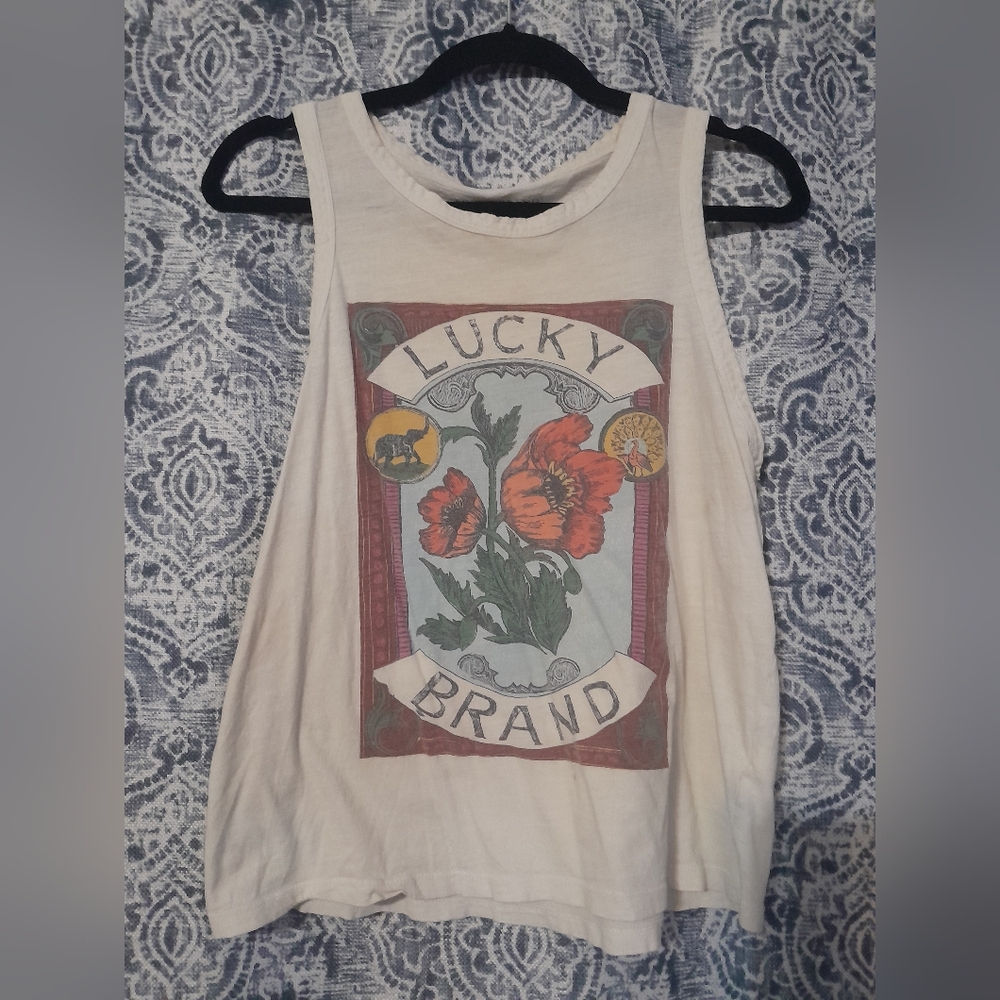 Lucky Brand Floral Graphic Tank Top